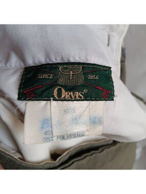 Vintage Mens Pants 34x30 Orvis Englad Western Rancher Wool Gabardine Blend Green